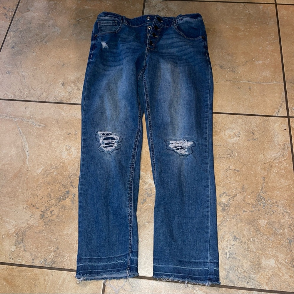 There About Kids Jeans Skinny S-14.5 Plus Distressed, Fringed